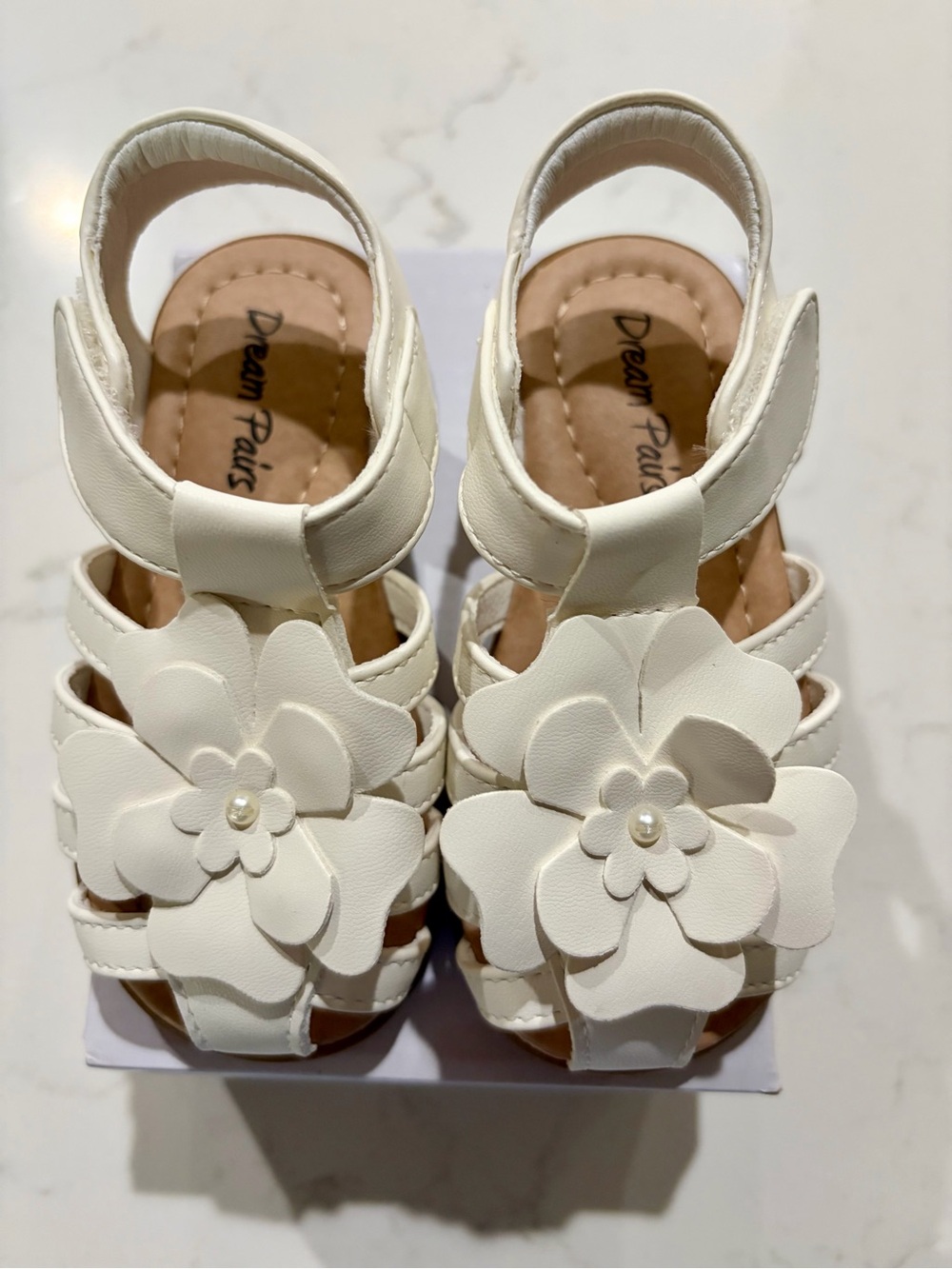 Dream Pairs Toddler Closed-Toe Sandals with Flower